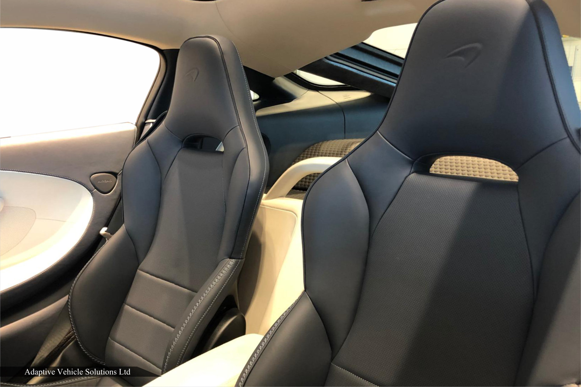 Namaka blue McLaren GT Coupe interior seating