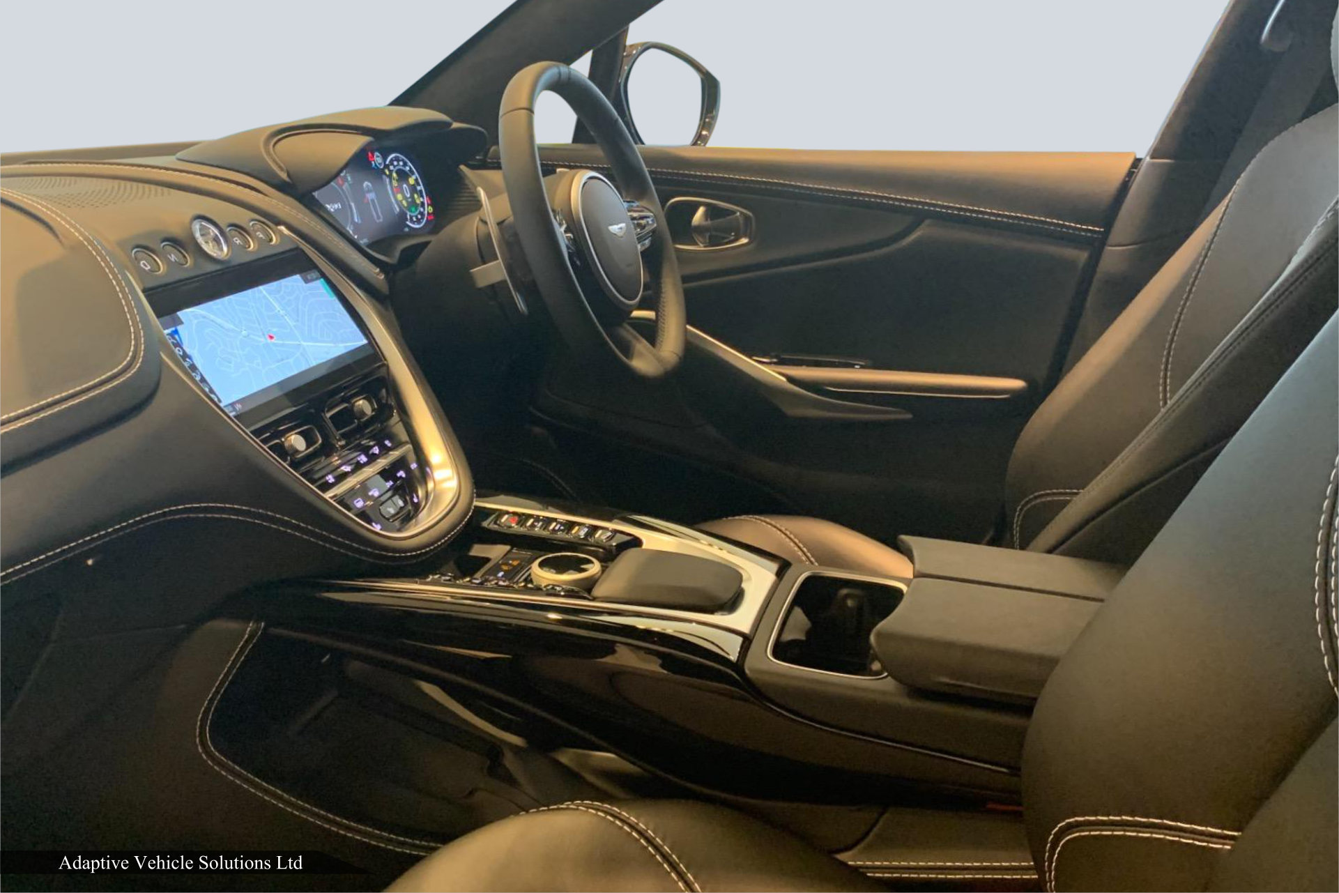 2021 Aston Martin DBX Black passenger side interior view