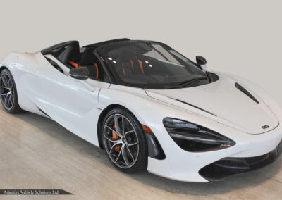 2021 McLaren 720s Spider Pearl White off side front view