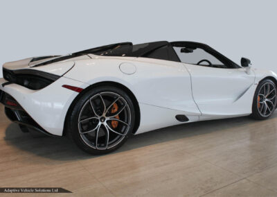 2021 McLaren 720s Spider Pearl White off side rear view