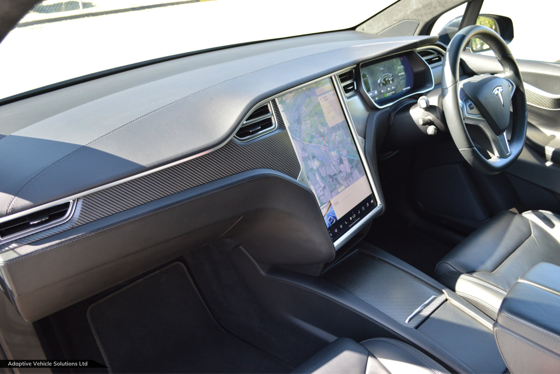 2021 Tesla Model X Performance P100D Ludicrous passenger side interior view