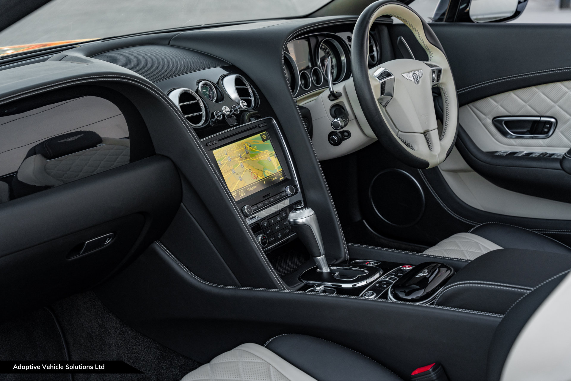 2016 Bentley Continental GTC V8 S Mulliner DS Black passenger side interior view