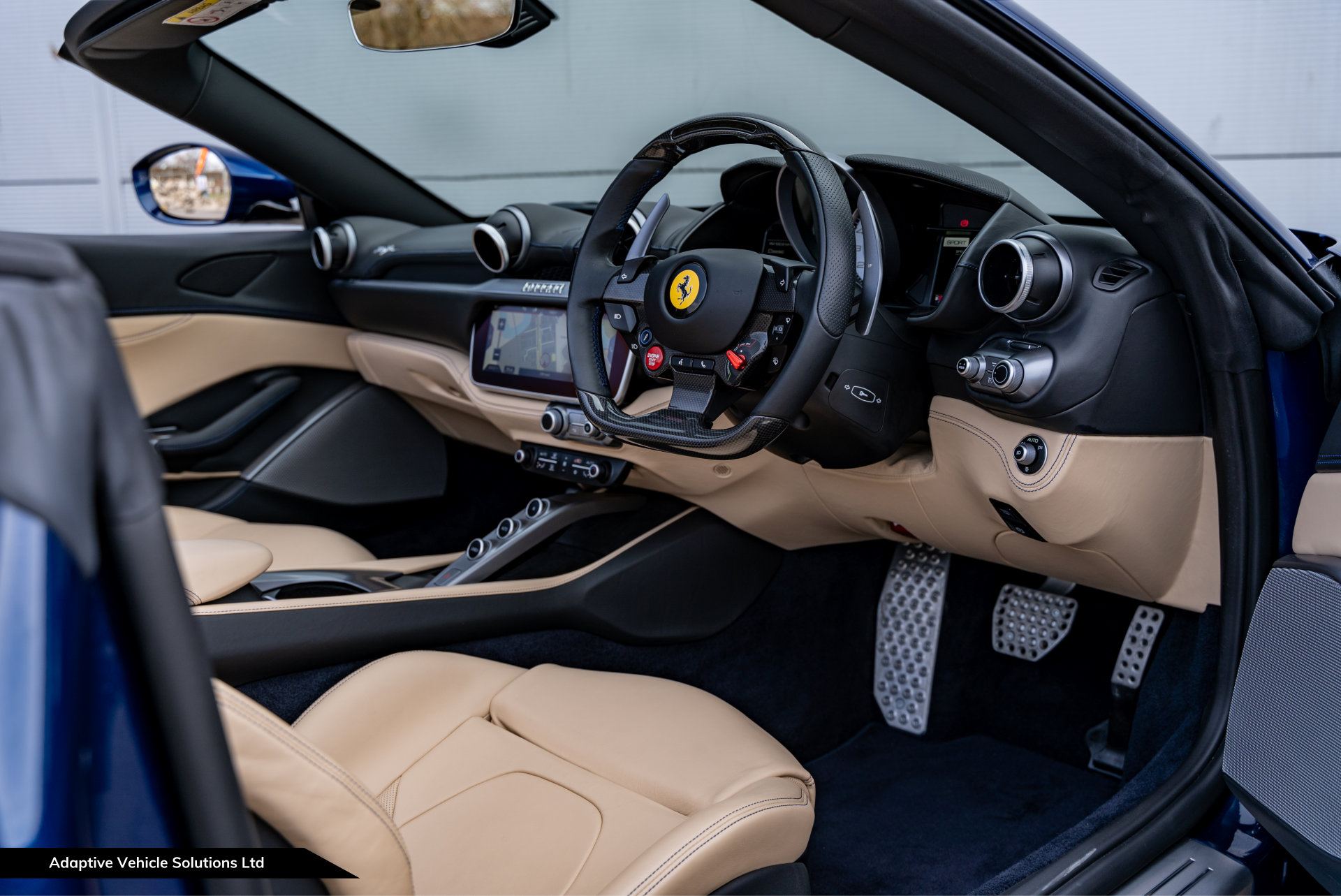 2019 Ferrari Portofino Convertible Blu TDF drivers side interior