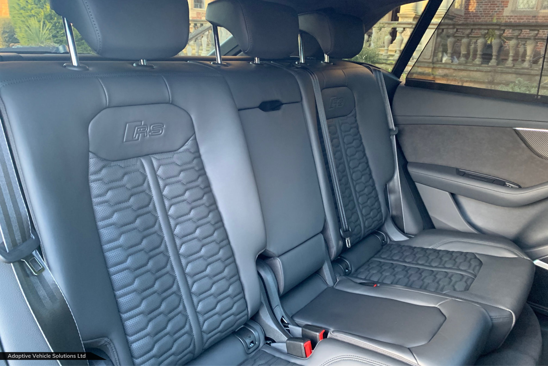 2021 Audi RS Q8 Vorsprung Grey drivers side rear seating view