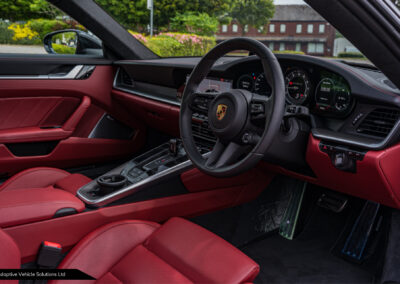 2020 Porsche 911 992 Turbo S Coupe Black drivers side interior view