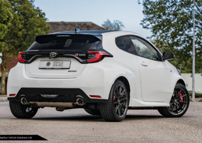 2021 Toyota GR Yaris Circuit Pack Pure White off side rear view