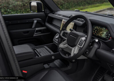 2022 Carpathian Grey Land Rover Defender D300 X-Dynamic HSE drivers side interior view