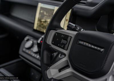 2022 Carpathian Grey Land Rover Defender D300 X-Dynamic HSE steering wheel left