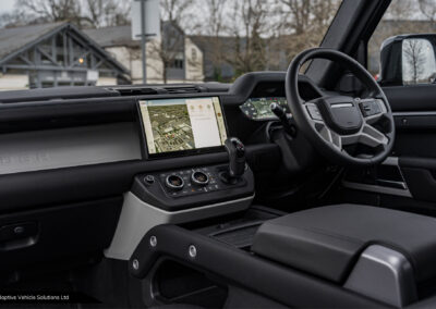 2022 Carpathian Grey Land Rover Defender D300 X-Dynamic HSE passenger side lower view
