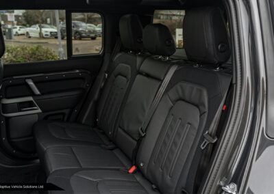 2022 Carpathian Grey Land Rover Defender D300 X-Dynamic HSE rear passenger seats