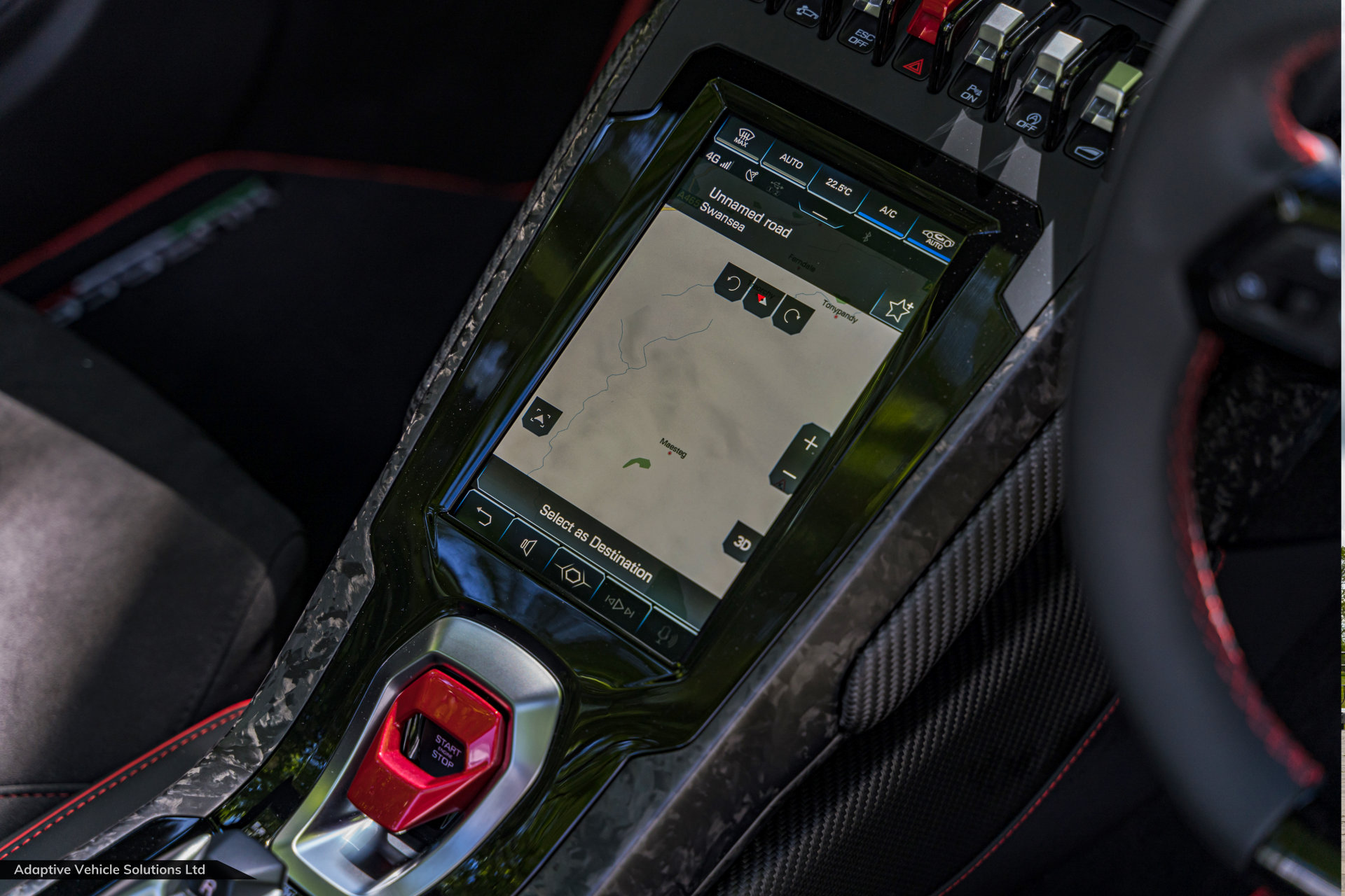 2021 Lamborghini Huracan Evo Spyder infotainment system