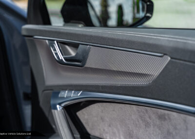 2020 Audi RS6 Launch Edition Nardo Grey carbon trim drivers door