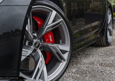 Audi RS6 Vorsprung Mythos Black near side red caliper