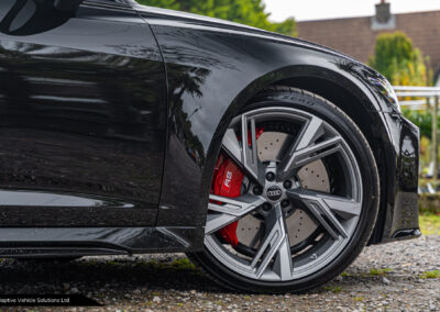 Audi RS6 Vorsprung Mythos Black off side front wheel