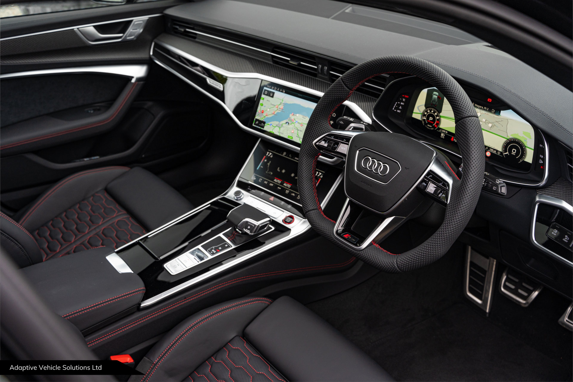 Audi RS6 Vorsprung Mythos Black drivers side interior