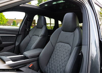 2022 Audi eTron 55 Vorsprung Quattro SUV Daytona Grey passenger side seating