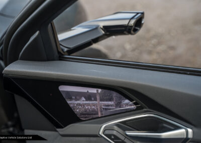 2022 Audi eTron 55 Vorsprung Quattro SUV Daytona Grey drivers side virtual mirror