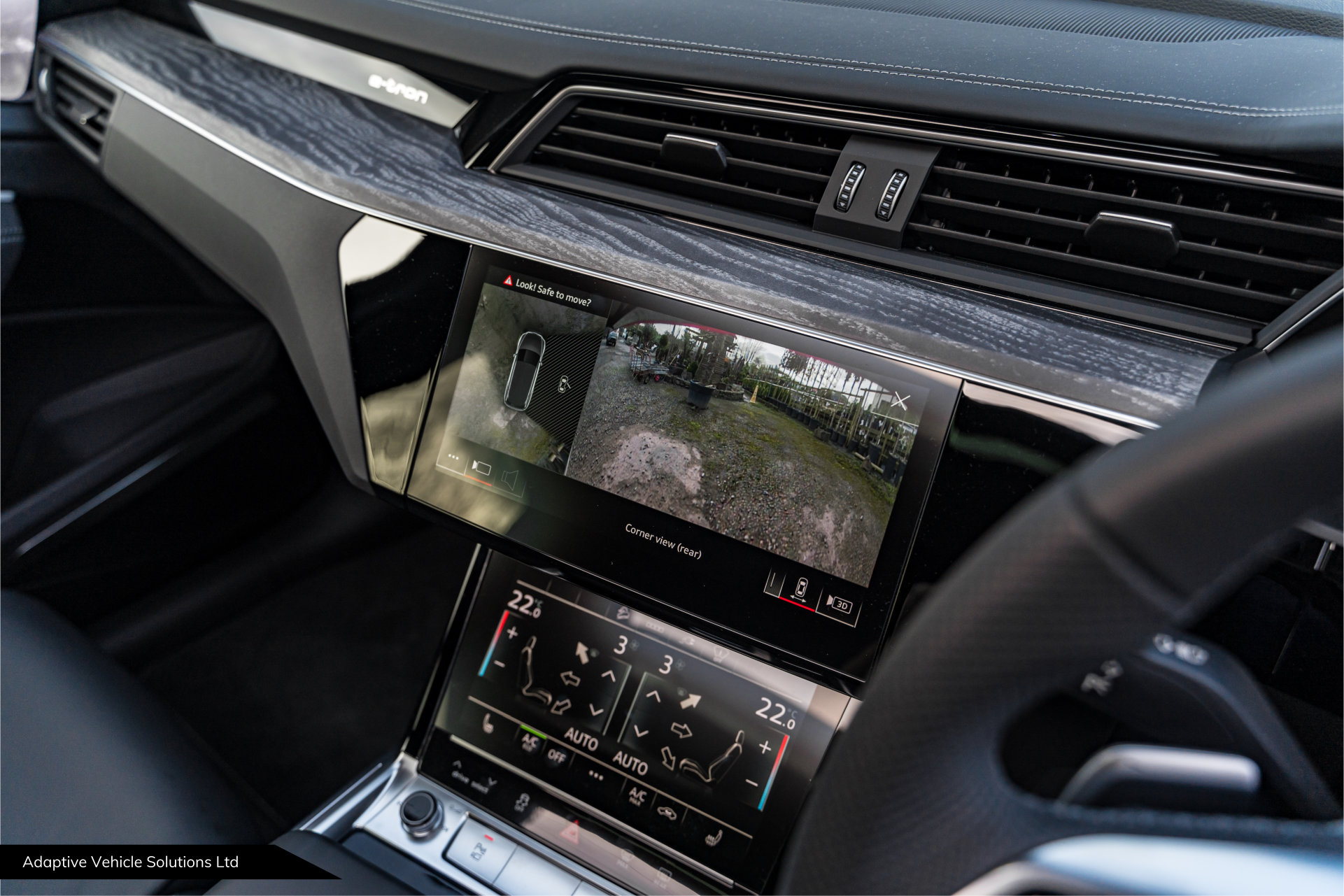 2022 Audi eTron 55 Vorsprung Quattro SUV Daytona Grey surround camera system