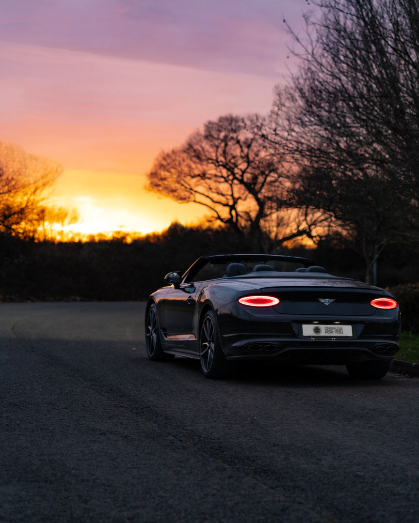 Bentley Continental GTC rear sunset