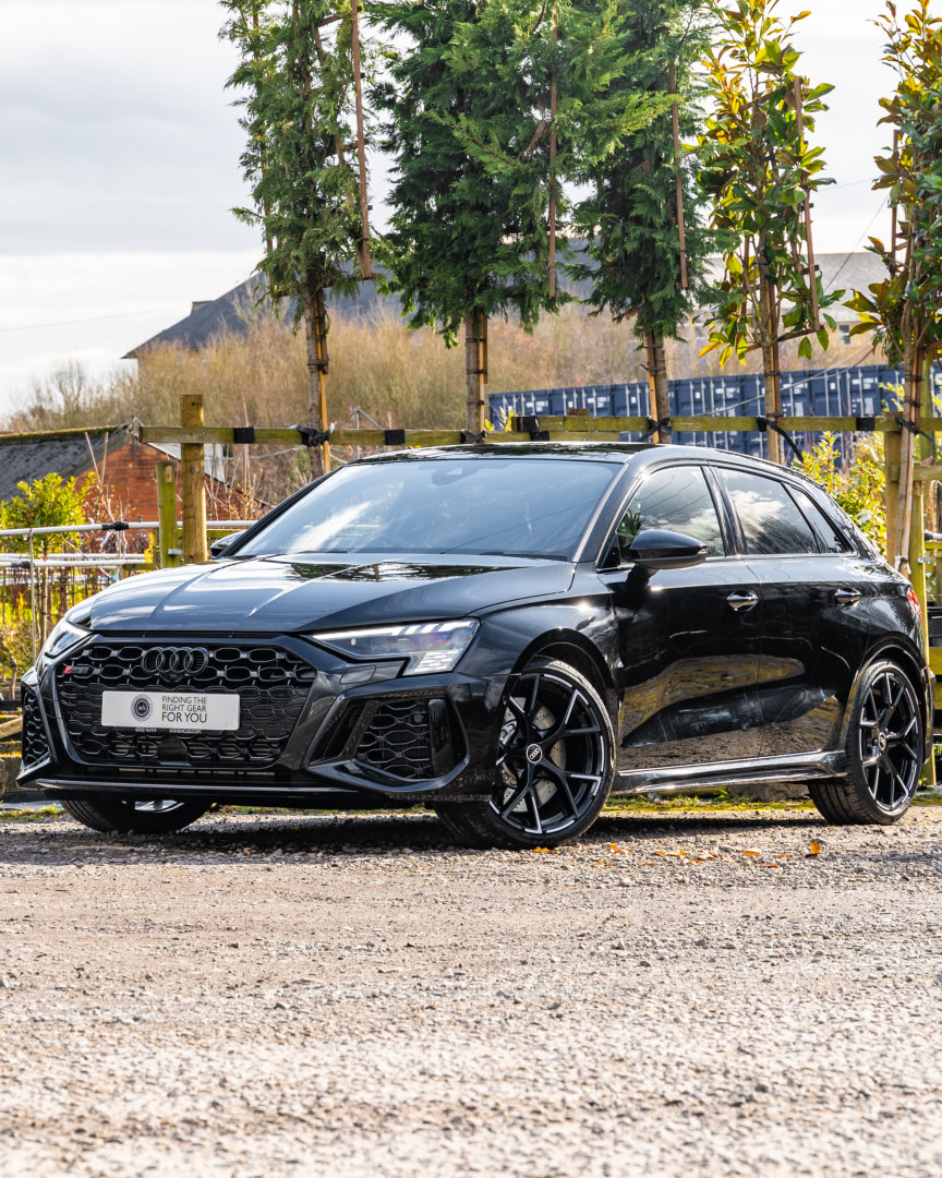 2023 Audi RS3 Vorsprung portrait view of front of car