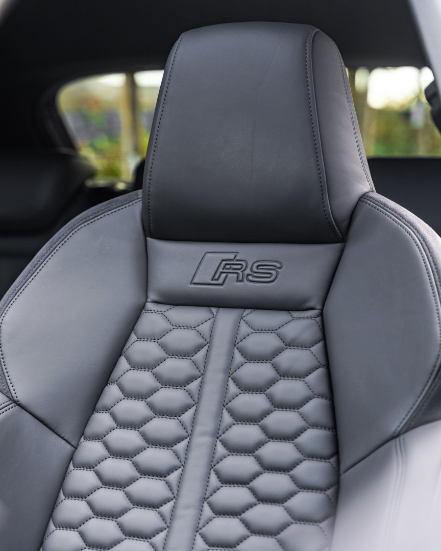 2023 Audi RS3 Vorsprung portrait view of RS seats