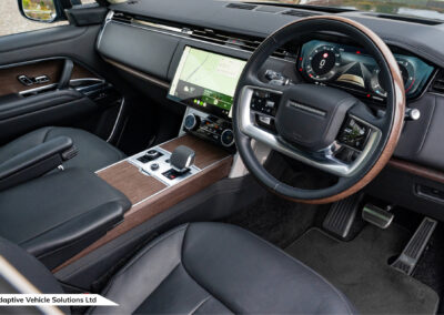 2022 Range Rover D300 HSE Santorini Black driver side interior high