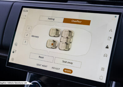 2022 Range Rover D300 HSE Santorini Black seat adjustments menu