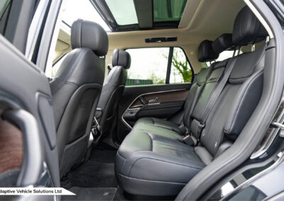 2022 Range Rover D300 HSE Santorini Black rear seat area