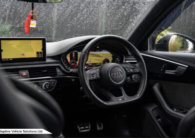 2019 Audi RS4 Avant Sport Edition Nardo Grey passenger side cockpit view