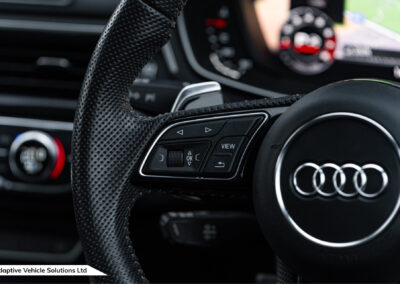 2019 Audi RS4 Avant Sport Edition Nardo Grey left steering wheel controls