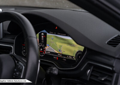 2019 Audi RS4 Avant Sport Edition Nardo Grey map display on driver cockpit view