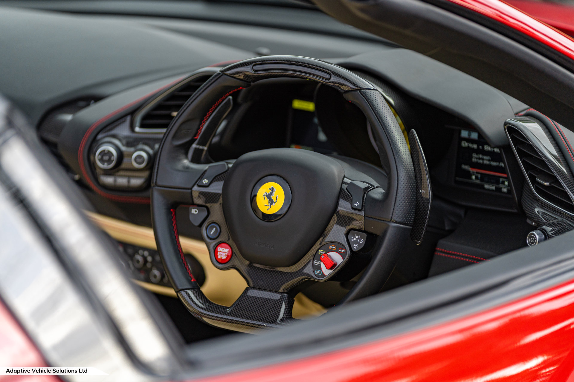 2019 Ferrari 488 Spider GTS Rosso Crema steering wheel