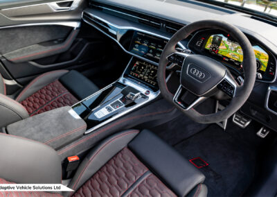 2023 73 Audi RS6 Performance Carbon Vorsprung Daytona Grey driver side interior high