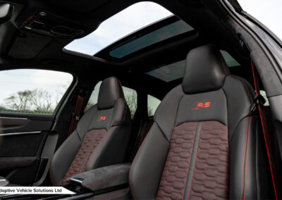 2023 73 Audi RS6 Performance Carbon Vorsprung Daytona Grey passenger side interior view