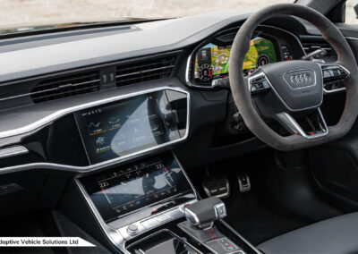 2023 73 Audi RS6 Performance Carbon Vorsprung Daytona Grey passenger interior low