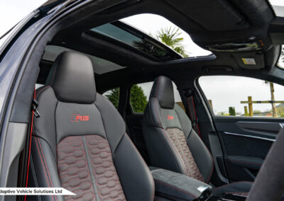 2023 73 Audi RS6 Performance Carbon Vorsprung Daytona Grey driver seat interior view