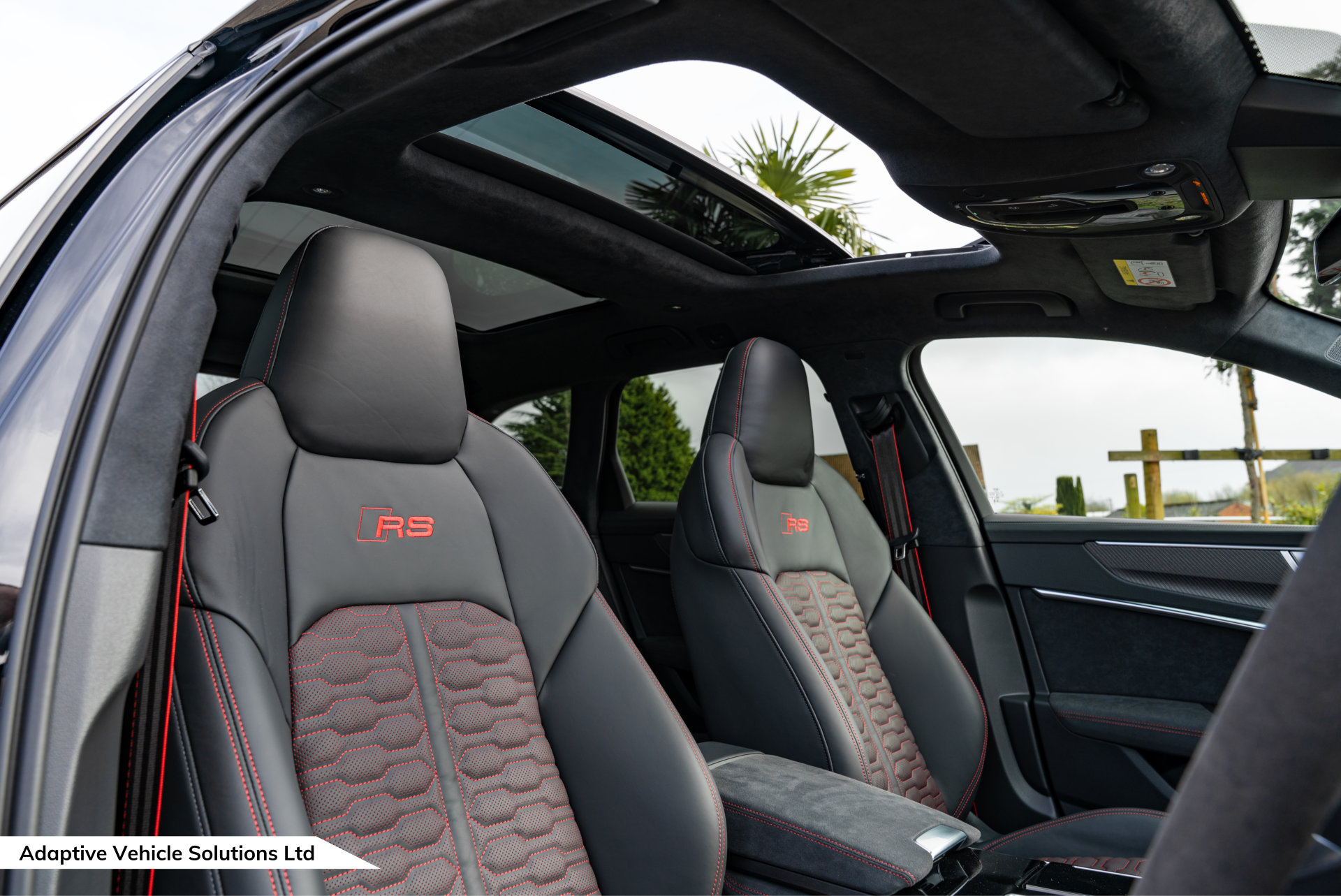 2023 73 Audi RS6 Performance Carbon Vorsprung Daytona Grey driver seat interior view