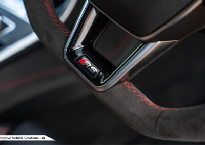 2023 73 Audi RS6 Performance Carbon Vorsprung Daytona Grey steering wheel inlays
