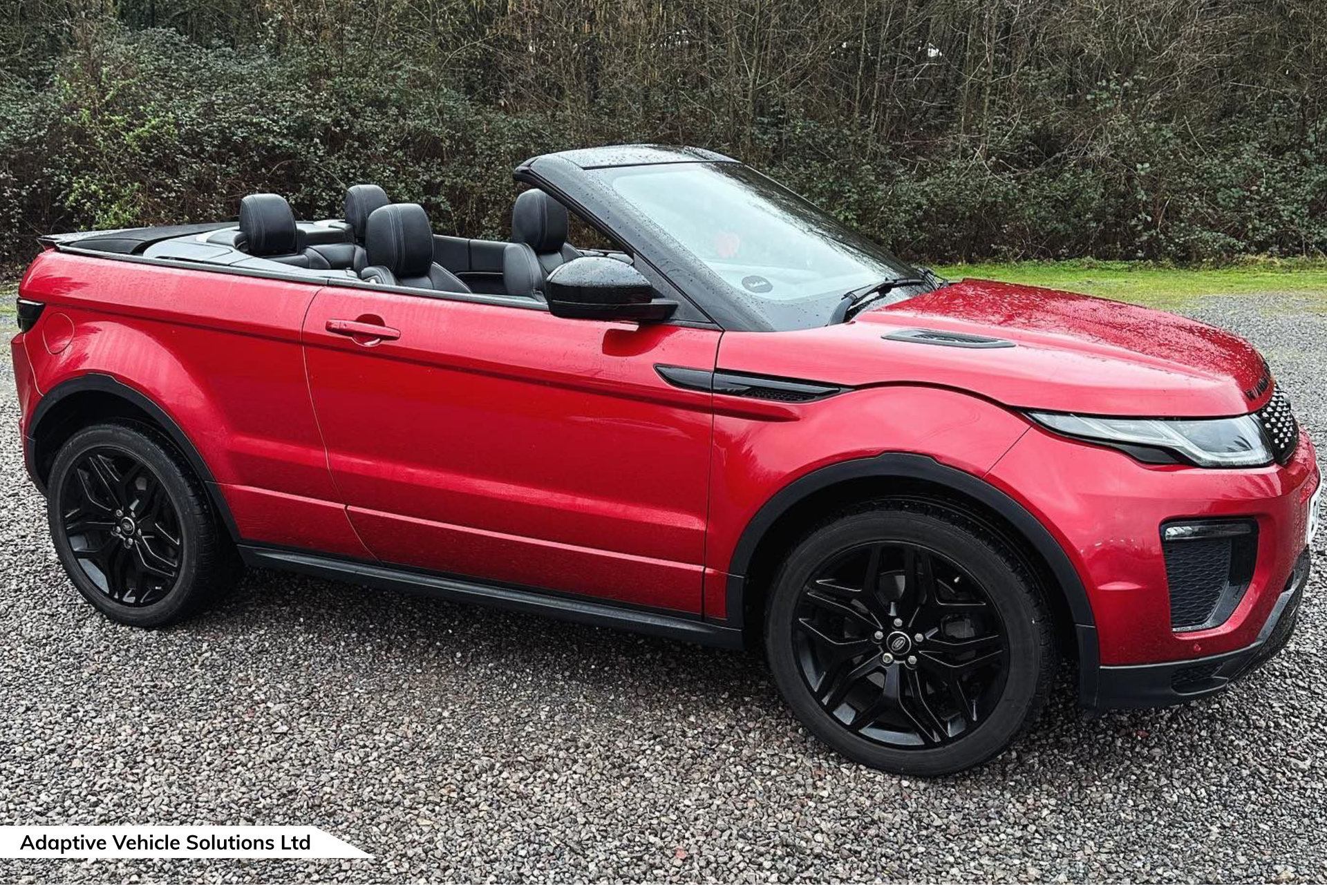 2017 Range Rover Evoque Convertible off side front roof down