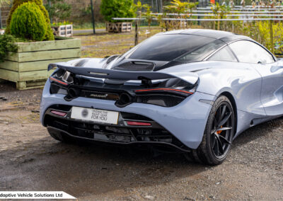 2021 McLaren 720s Performance Coupe rear wing up profile