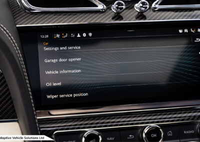 2022 Bentley Bentayga S Black settings and service menu