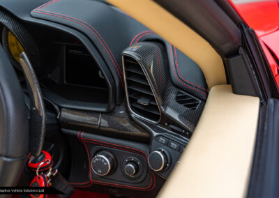 2014 Ferrari 458 Spider Rosso Corsa Crema carbon fibre surrounds