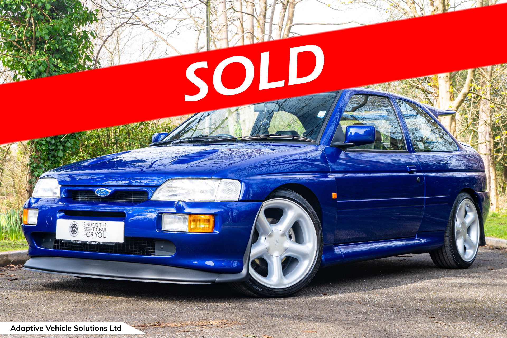 M Reg Ford Escort RS Cosworth near side front sold