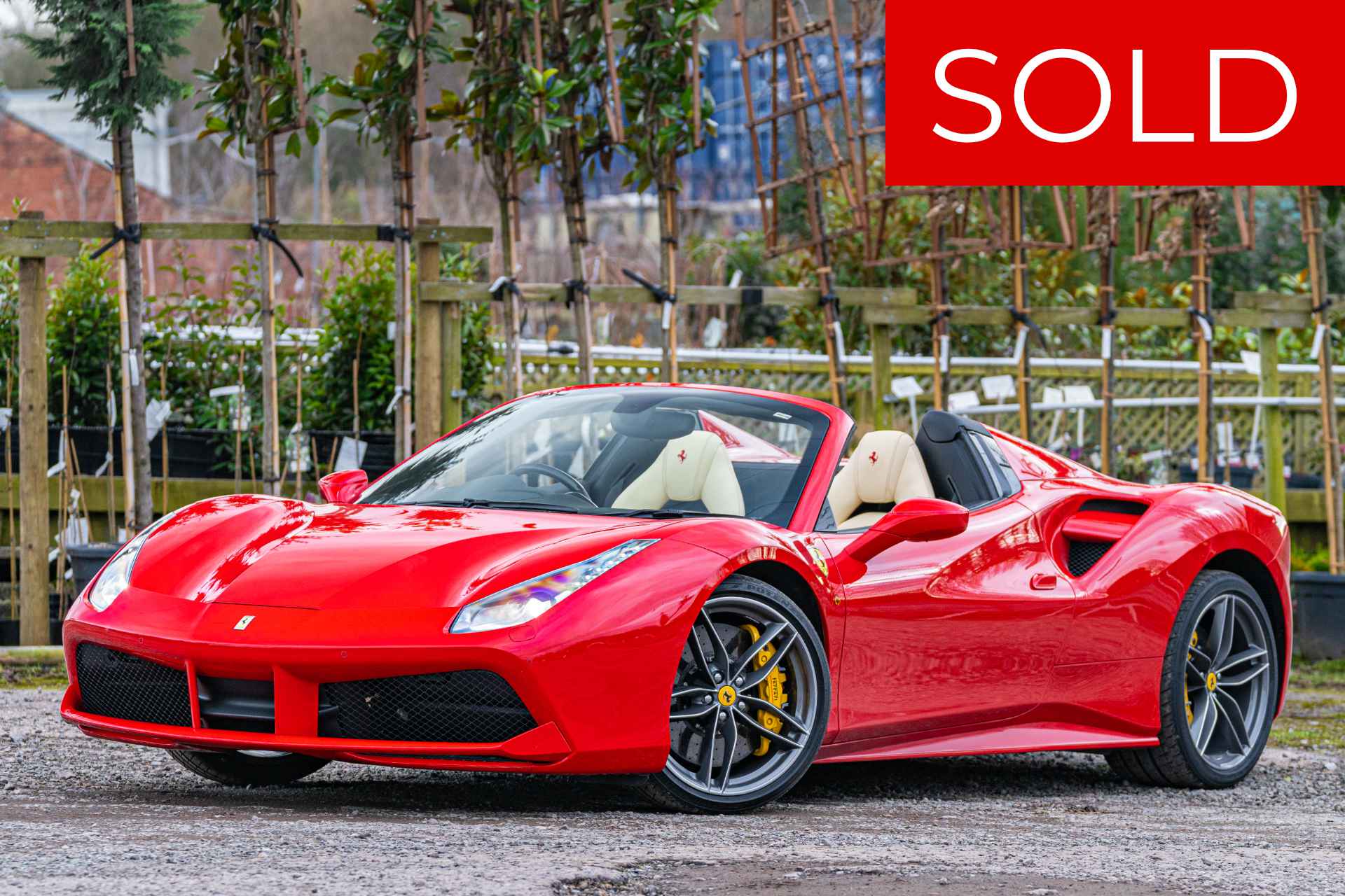 2019 Ferrari 488 Spider GTS Rosso Crema 01 Sold