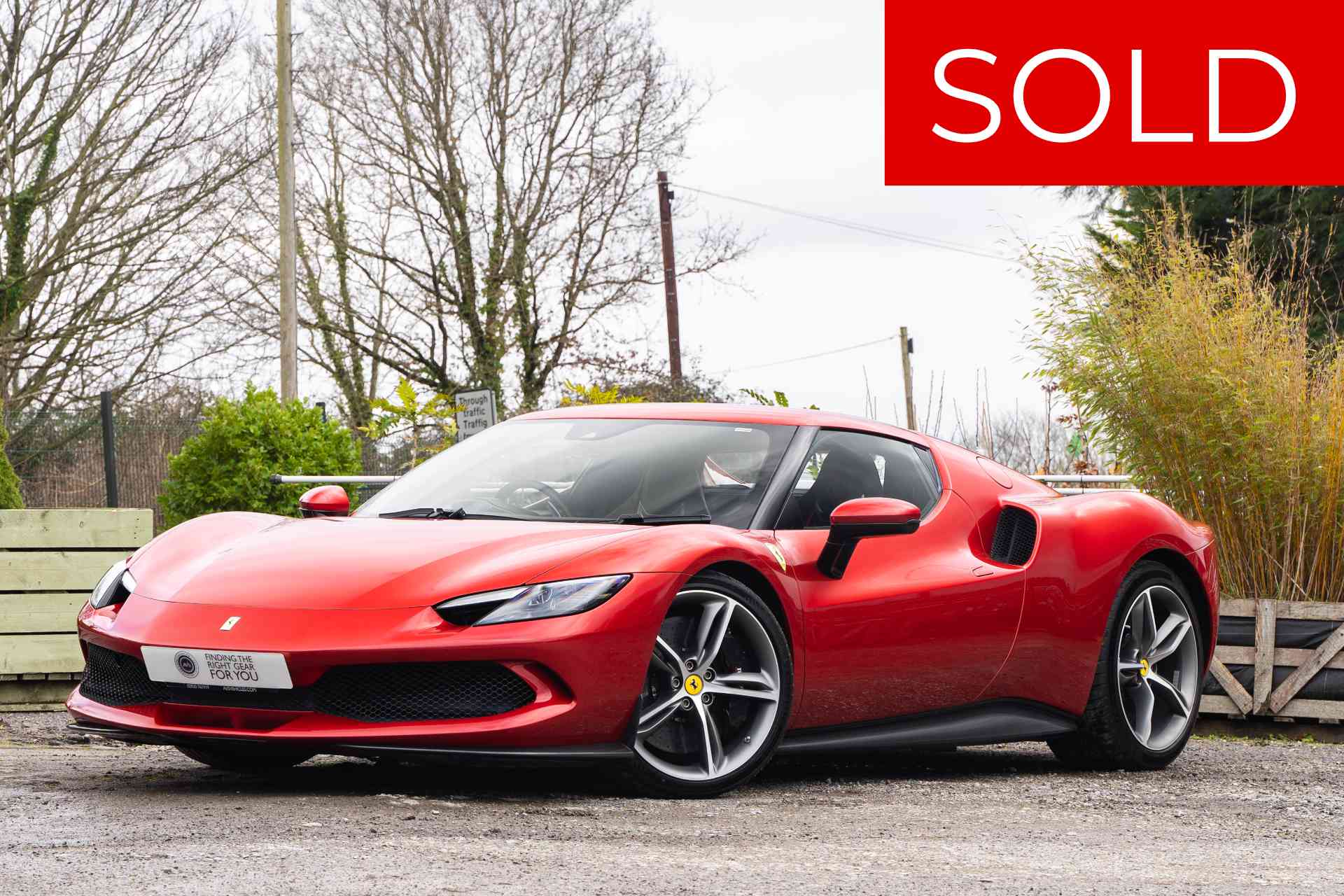 2022 Ferrari 296 Rosso Imola near side front sold image