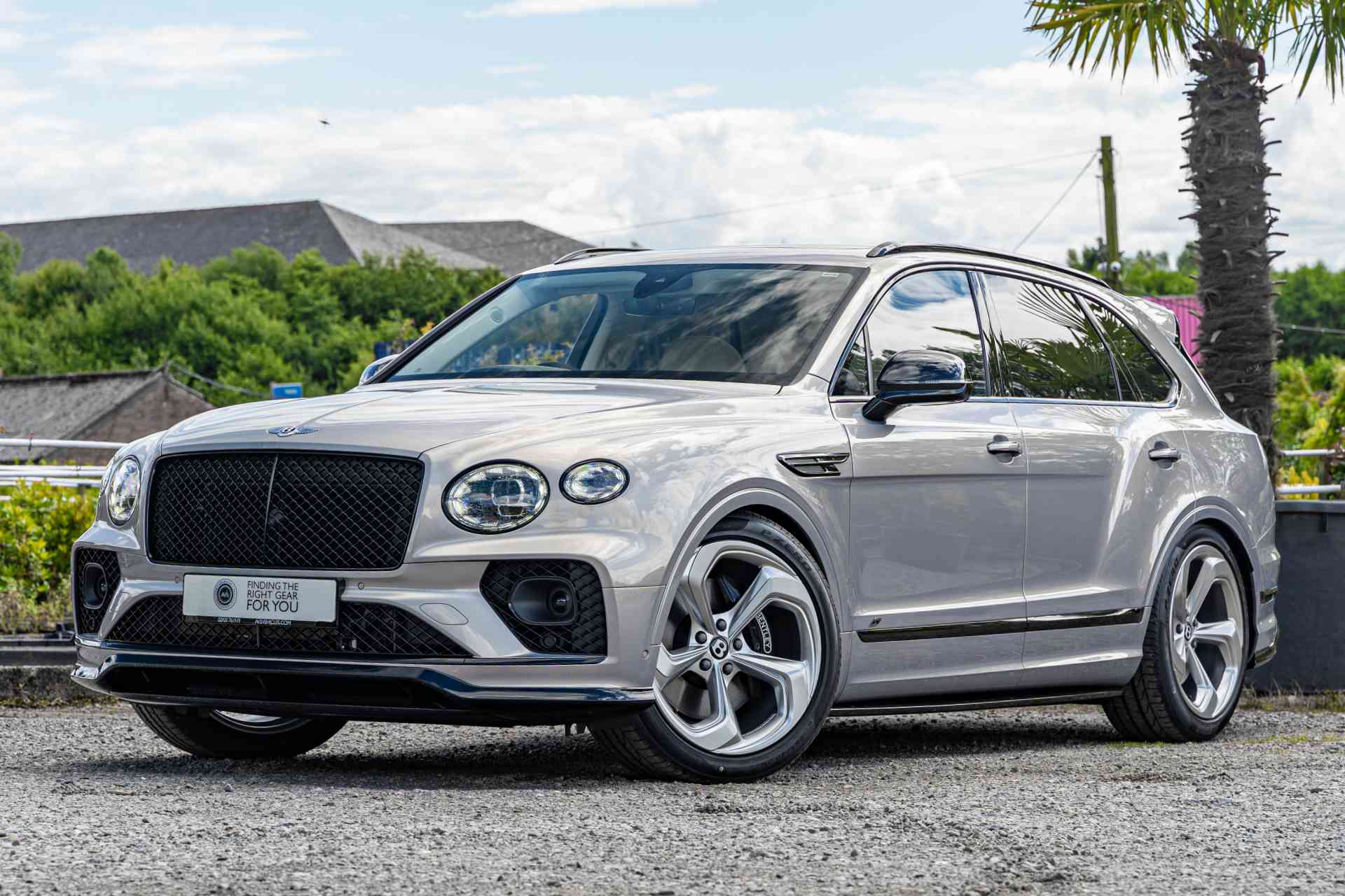 Bentley Bentayga S Sourced Bentley Bentayga S front near side quarter view in silver