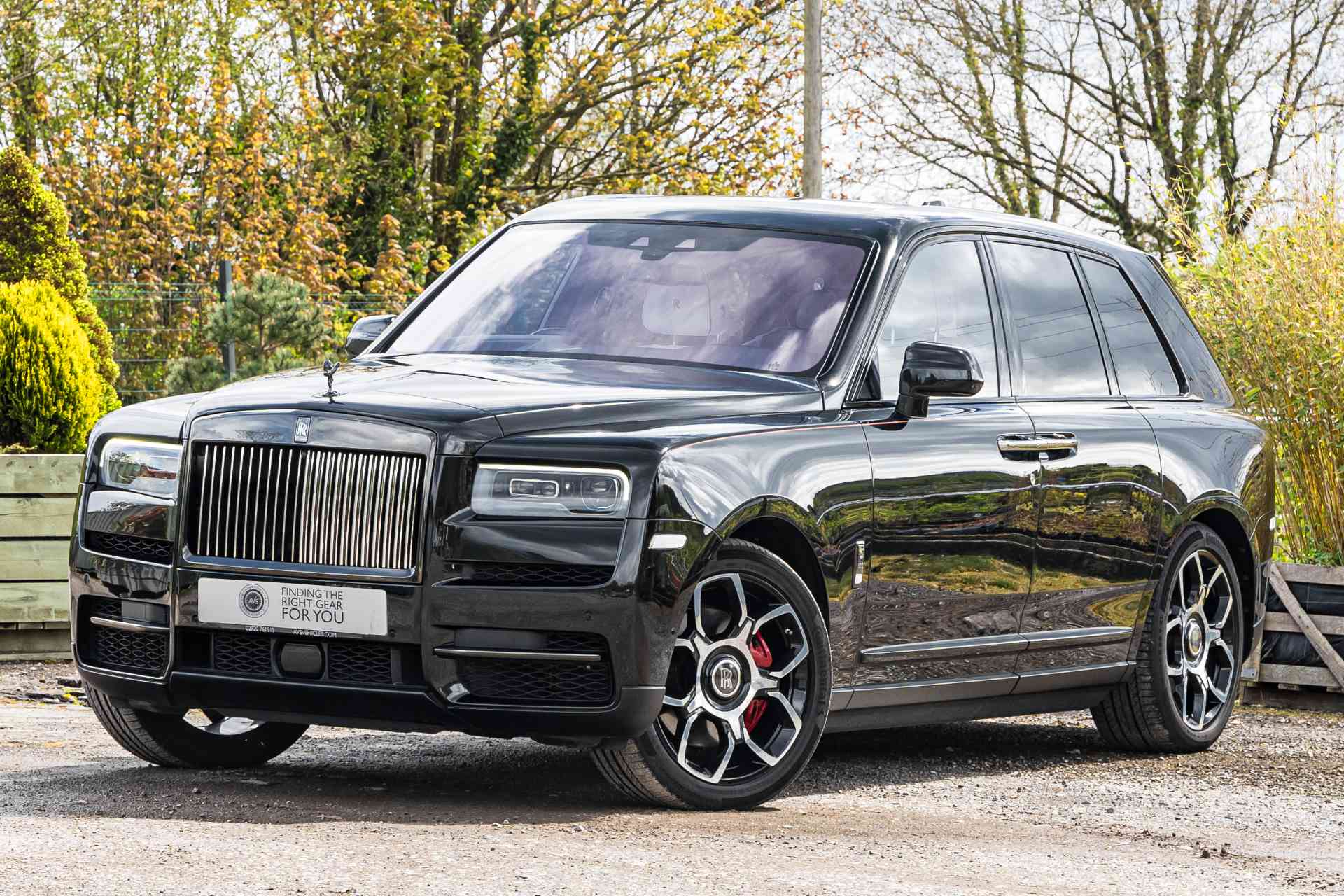 Rolls Royce Cullinan Black Badge Sourced Picture of a Rolls Royce Cullinan black badge previously sold in Infinity Black from the near side front quarter